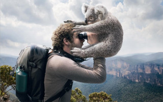 Man koala camera strap outdoors - chris labrooy free wallpaper