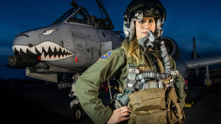 Woman fighter jet shark night - intimidating lighting free wallpaper