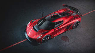 Red sports car topview dark - ultra free wallpaper