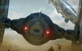 Starfighter spaceship fighterjet redeyes city - scene free wallpaper