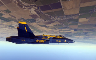Navy jet sky land precisionism - dynamic perspective free wallpaper