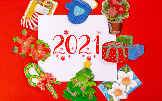 Christmas decorations paper sign santa - naive art free wallpaper