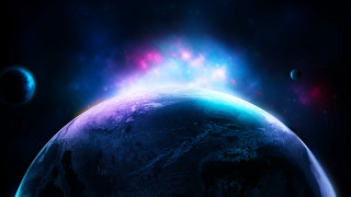 Earth space moon star galaxy - a distant star in the background free wallpaper