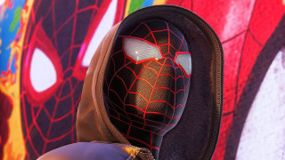 Spiderman mask brown jacket graffiti - a hood free wallpaper
