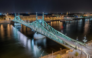 Bridge river city night lights 22 - aladár körösfőikriesch free wallpaper
