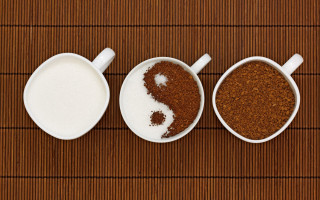 Three bowls spices yin symbol - symmetrical balance free wallpaper
