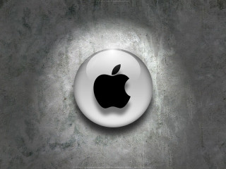 Apple logo dark room concrete - a concrete floor free wallpaper
