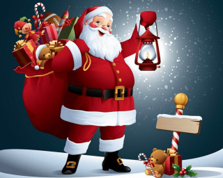 Santa lantern sign snow teddy - a lantern free wallpaper
