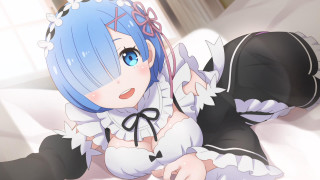 Blue hair woman bed maid - blue hair free wallpaper
