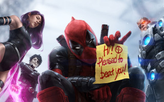Deadpool character sign multiple purple - a deadpool character free wallpaper