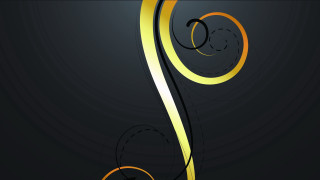 Black yellow swirls dots vector - vector curve free wallpaper