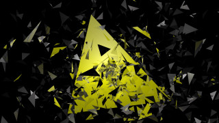 Triangle yellow altarichiero volumetric light - a triangle free wallpaper