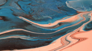 Blue white liquid swirl abstract - anne rigney free wallpaper