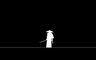 Person hat cane dark minimalist - a hat and a cane free wallpaper