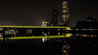 Bridge city night lights river 2 - christopher wren free wallpaper