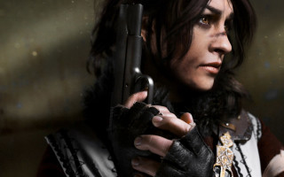 Woman gun black outfit brown - cedric peyravernay free wallpaper