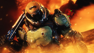 Futuristic soldier flaming armor battle - a fire free wallpaper
