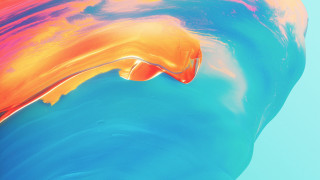 Colorful liquid wave bright orange - this image free wallpaper