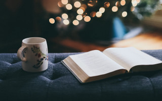 Cozy book cup couch christmas - cozy free wallpaper