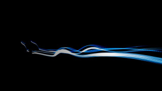 Black blue white wave side - beeple free wallpaper
