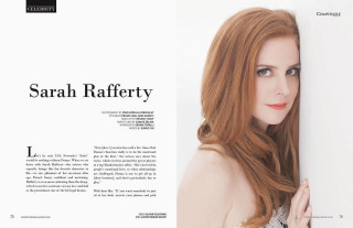 Woman red hair magazine pose - long red hair free wallpaper