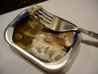 Fork stuck half eaten food - a half free wallpaper