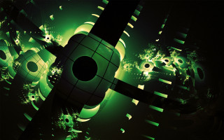 Green black abstract circular hole - abstract background free wallpaper