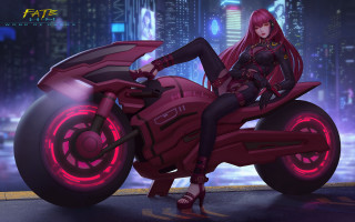 Futuristic city neon motorcycle cyberpunk 2 - neon free wallpaper