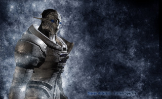 Man silver suit sword blue - his hand free wallpaper