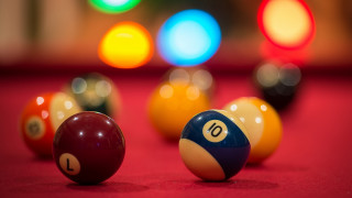 Pool table neon balls bokeh 2 - a pool table free wallpaper