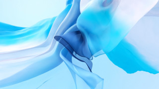 Blue white abstract ribbon generative - alberto seveso free wallpaper