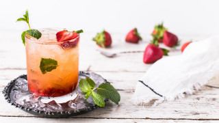 Strawberry tea mint plate cloth - mint free wallpaper