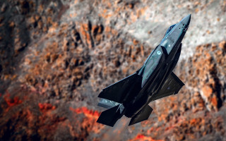 Fighterjet rockyarea autumnfire bokeh blurry - daren bader free wallpaper
