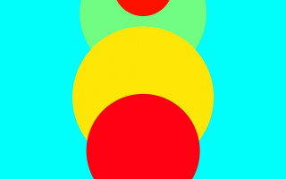 Traffic light red yellow blue - de stijl free wallpaper