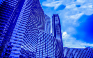 City skyline ferris wheel honeycomb - tall building free wallpaper