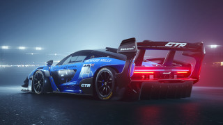 Blue racecar red taillight dark - a red tail light free wallpaper