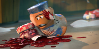 Cartoon character eating cake blood - a piece of cake free wallpaper