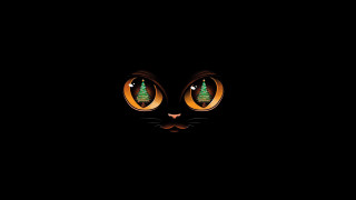 Glowing cat christmas tree surreal - a green tree free wallpaper
