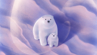 Polar bear cub snow night - polar free wallpaper