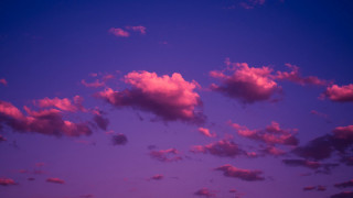 Purple sky plane clouds dusk - free sky wallpaper