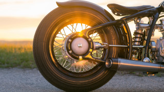 Motorcycle wheel tire spokes sunset - a tire free wallpaper
