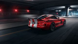 Red sports car tunnel night 3 - eddie mendoza free wallpaper