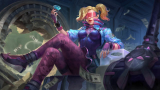 Purple outfit woman chair cellphone - art free wallpaper