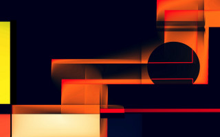 Black yellow red geometric abstract - bold free wallpaper