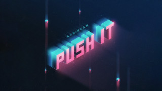 Neon astronaut aurora city lights - poster art free wallpaper