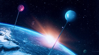 Earth planet space scifi 1980s - a picture of a planet free wallpaper
