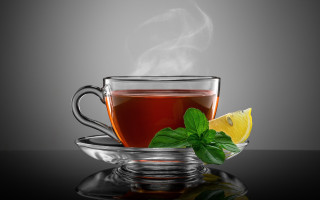 Tea lemon mint saucer spoon - a cup of tea free wallpaper