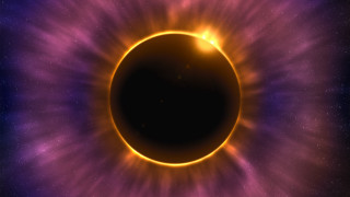 Blackhole brightyellow ring star space - a black hole in the center free wallpaper