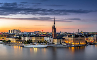 City water spire bridge lake - carl gustaf pilo free wallpaper