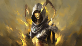 Hooded sword burner fantasy armor - a hood free wallpaper